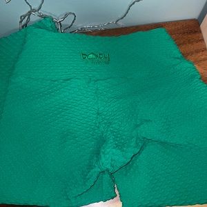 Green Croco Skin BBB Leggings